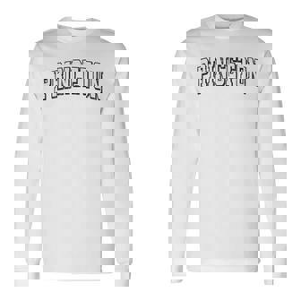 プリンストン テキサス ビンテージ アスレチック スポーツ B&W プリント 長袖Tシャツ - Kawaiitshirt