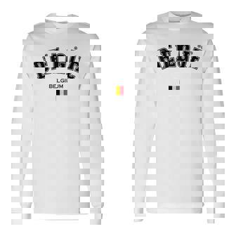 ベルギー ベルギー ベルギー国旗 愛国的 国家的お土産 長袖Tシャツ - Kawaiitshirt
