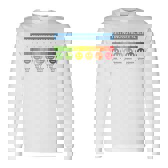 ペインスケール 安静時ナースフェイススケール ナースムード 長袖Tシャツ - Kawaiitshirt
