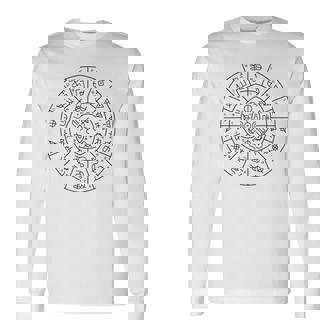 ホツマ文字によるフトマニ図 長袖Tシャツ - Kawaiitshirt