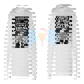 ホワイトハウスのクリスマス・トランプ・ファニー・ホリデーを夢見ている 長袖tシャツ 長袖Tシャツ - Kawaiitshirt