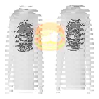 ボンレス犬とボンレス猫 ハンバーガー 長袖Tシャツ - Kawaiitshirt