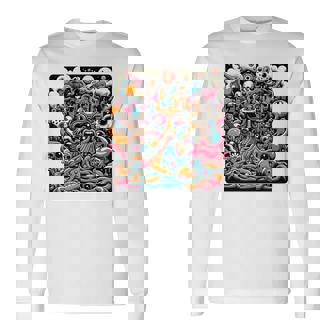 ポップシュールレアリズムローブロウアート 長袖tシャツ 長袖Tシャツ - Kawaiitshirt