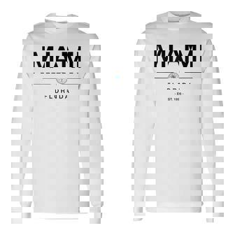 マイアミ フロリダ マイアミ旅行 ヴィンテージ マイアミ フロリダ ギフト 長袖Tシャツ - Kawaiitshirt