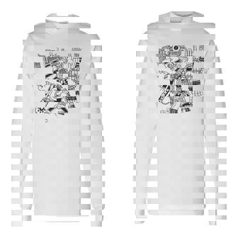 マヤの守護神テスカトリポカの戦士アステカインディアンメキシコ 長袖Tシャツ - Kawaiitshirt