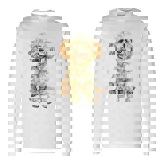 マルチプー犬モチーフペットイラストマルチプー 長袖Tシャツ - Kawaiitshirt