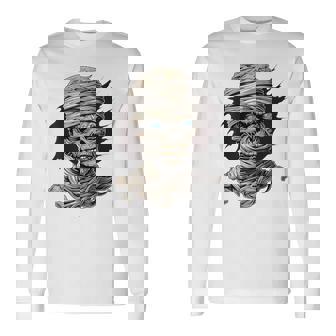 ミイラ コスチューム ハロウィン 不気味なアート ミイラ 長袖Tシャツ - Kawaiitshirt