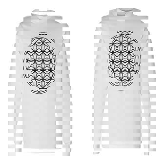 ミニマリスト フラワー オブ ライフ 長袖Tシャツ - Kawaiitshirt