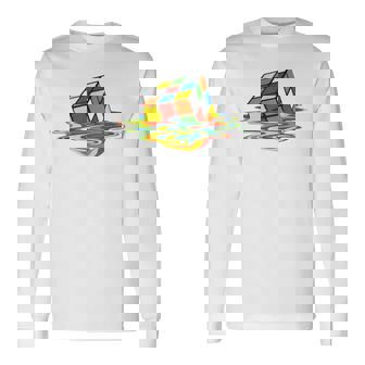 メルティング ルービックキューブ 長袖Tシャツ - Kawaiitshirt