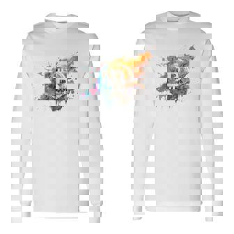 モダンビットコインアート Hodl Btc Btcアート カラフルなビットコイン 長袖Tシャツ - Kawaiitshirt