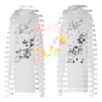 ユニコーン 野球 デコピン 長袖tシャツ 長袖Tシャツ - Kawaiitshirt