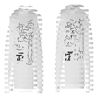 ユニフォーム風 応援 野球 Decoy Dekopin デコピン かわいい犬 Kooikerhondje 長袖Tシャツ - Kawaiitshirt