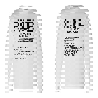 ユーモラスなフルート 愛好家 ステートメント皮肉なフルート 面白い 長袖Tシャツ - Kawaiitshirt