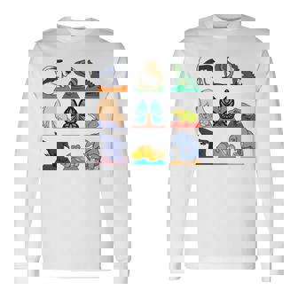 ヨガ動物のポジション 長袖tシャツ 長袖Tシャツ - Kawaiitshirt