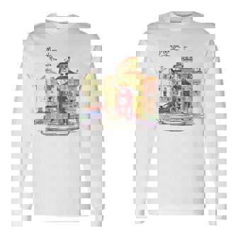 ヨーロッパ フランス パリ マントン フランス 家族 バケーション お土産 長袖Tシャツ - Kawaiitshirt