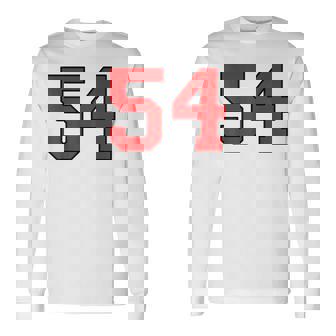 ラッキーナンバー54 クラシックカレッジアメリカン代表チームのファンプレイヤー 長袖Tシャツ - Kawaiitshirt