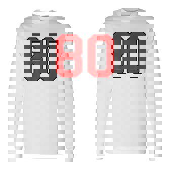 ラッキーナンバー80 クラシックカレッジアメリカン代表チームのファンプレイヤー 長袖Tシャツ - Kawaiitshirt