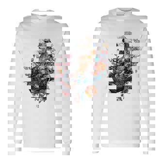 ラッコ フローラルアクセント 長袖Tシャツ - Kawaiitshirt