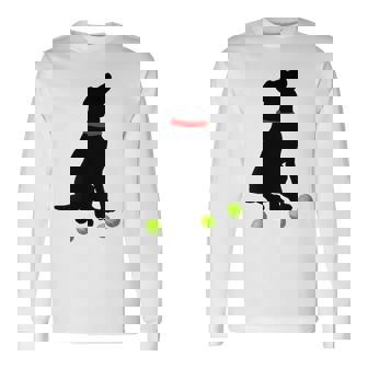 ラブラドールレトリバー 犬 イエロー ラボ テニスボール ギフト 長袖Tシャツ - Kawaiitshirt