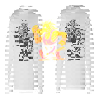 ランニング フィットネス スポーティ ユニコーン 長袖Tシャツ - Kawaiitshirt