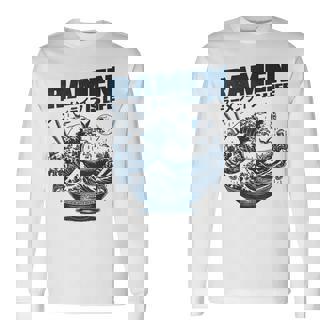 ラーメンは人生、マンガアニメオタクジャパンかわいいラーメン 長袖Tシャツ - Kawaiitshirt