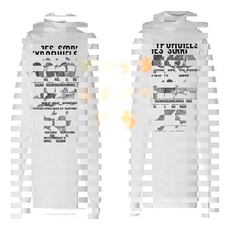 リスシャツの種類 おもしろリスシャツ リス 長袖Tシャツ - Kawaiitshirt