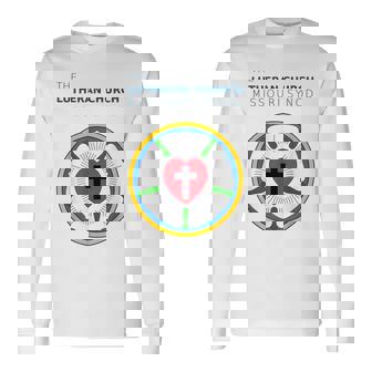 ルーテル教会 ミズーリ州会議 Lcms ローズシールロゴ 長袖Tシャツ - Kawaiitshirt
