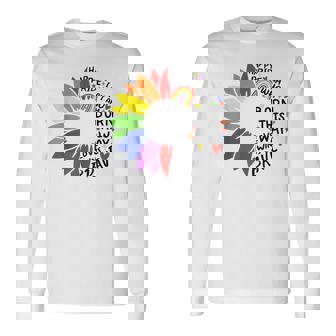 レインボー ヒマワリ ハッピー プライド 長袖Tシャツ - Kawaiitshirt