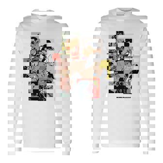 レトロコミックキス、コラージュ、ビンテージポップアートキスコミックスタイル 長袖tシャツ 長袖Tシャツ - Kawaiitshirt