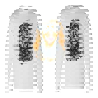 ロットワイラー 犬 モチーフ ペット アートワーク カラフル ロットワイラー 長袖Tシャツ - Kawaiitshirt
