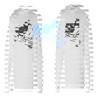 ロングボードライダーのためのミニマルアート。ボード上のマッドスキッパー。 長袖Tシャツ - Kawaiitshirt