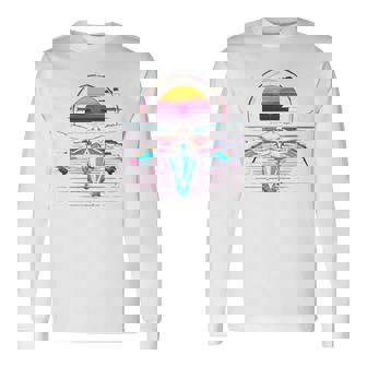 ローイング レトロウェーブ スカーリング 長袖tシャツ 長袖Tシャツ - Kawaiitshirt