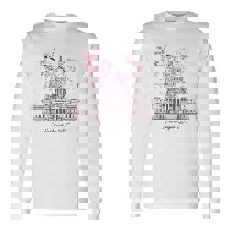 ワシントンdcキャピトルビル桜 長袖Tシャツ - Kawaiitshirt