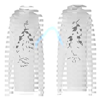 ワンライン キングペンギン エンペラーペンギン シーバード ぺんぎん 長袖Tシャツ - Kawaiitshirt