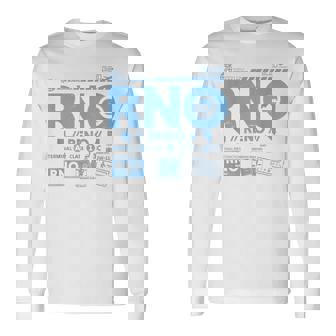 ヴィンテージ リノ Rno 空港コード トラベル デイ レトロ タグ ネバダ 長袖Tシャツ - Kawaiitshirt