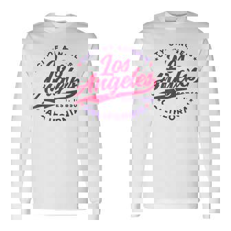 ヴィンテージ ロサンゼルス エンゼルス カリフォルニア レッドテキスト 長袖Tシャツ - Kawaiitshirt