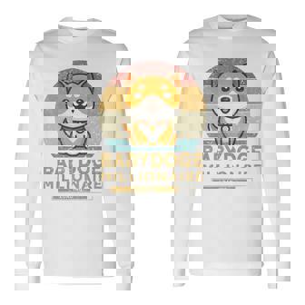ヴィンテージ 面白い Baby Doge Millionaire Miner Baby Doge 長袖tシャツ 長袖Tシャツ - Kawaiitshirt