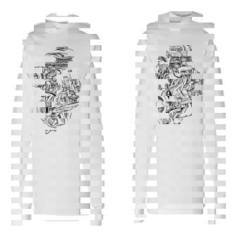 ヴィンテージエンジンブロック – メンズカー&メカニックガレージグラフィック 長袖Tシャツ - Kawaiitshirt