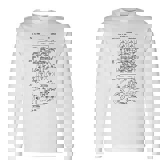 ヴィンテージエンジンブロックの青写真図–メンズカーグラフィック 長袖Tシャツ - Kawaiitshirt