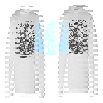 ヴィンテージスタイルの「郵便配達員カエル」 長袖Tシャツ - Kawaiitshirt