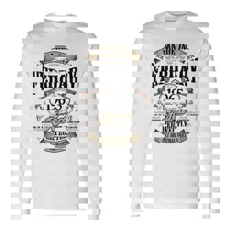 ヴィンテージ還暦祝い 1965年2月生まれ 60歳 長袖Tシャツ - Kawaiitshirt