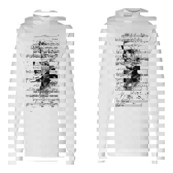 ヴォルフガング・アマデウス・モーツァルト 作曲家 ピアニスト モーツァルト 楽譜 長袖Tシャツ - Kawaiitshirt