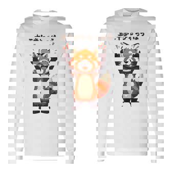 五十歩ひゃっほう レッサーパンダ ネタ ことわざ ことわざのもじり ジョーク ギャグ ダジャレ ツッコミ おもしろ メン 長袖Tシャツ - Kawaiitshirt