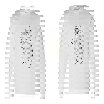 五十歩ひゃっほう 猫 ネタ ことわざ ことわざのもじり ジョーク ギャグ ダジャレ ツッコミ おもしろ メンズ 半袖 長袖tシャツ 長袖Tシャツ - Kawaiitshirt