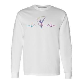 体操 バンド付き ハートビート ガールズ キッズ 新体操 長袖Tシャツ - Kawaiitshirt