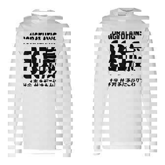 傘寿祝い ８０歳 この身体８０年目 まだまだこれから 長寿祝い おもしろ 傘寿 長袖Tシャツ - Kawaiitshirt