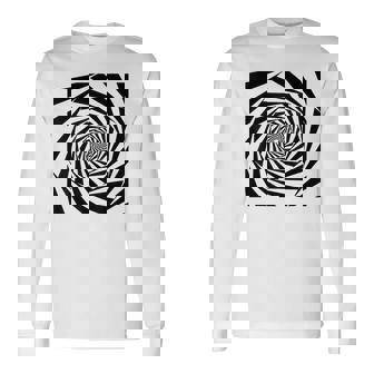 催眠術師 ヒプノシス グラフィック 目の錯覚 トリッピー スパイラル 幾何学模様 長袖Tシャツ - Kawaiitshirt