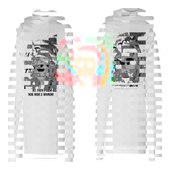 北極を再び暖かく 面白い トランプ ホットココアトロピック 長袖tシャツ 長袖Tシャツ - Kawaiitshirt