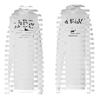 北海道 札幌 ジャパン おしゃれ クール ロゴ 長袖Tシャツ - Kawaiitshirt