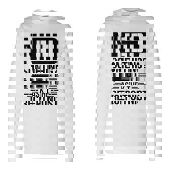 受付係の受付秘書に聞いて欲しいもの 長袖Tシャツ - Kawaiitshirt